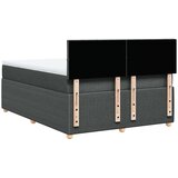 vidaXL Krevet s oprugama i madracem tamnosivi 140x190 cm od tkanine | shoptok.hr