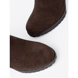 Shelvt Dark brown ankle boots with a decorative buckle | shoptok.hr