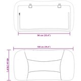  Jastuk za uzglavlje Hvar sivi 90 cm od umjetne kože | shoptok.hr