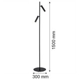  argon 7082 - podna lampa torre 2xG9/6W/230V crna | Eponuda.com