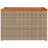  Vrtni bočni stolići 2 kom bež 55 x 34 x 37 cm poliratan i drvo | shoptok.hr