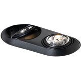QAZQA Okrogel vgradni reflektor črn GU10 70 mm 2-lučni - Hubs | Shoptok.si