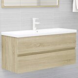 vidaXL Omarica za umivalnik sonoma hrast 100x38,5x45 cm iverna plošča Cene