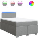 Maison Chic Box spring postelja - Vzmetna postelja z vzmetnico svetlo siva 120x200 cm blago SL16484, (21896025) | Shoptok.si