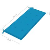  Zložljiva vrtna klop z blazino 118 cm bambus, (20804003) | Shoptok.si