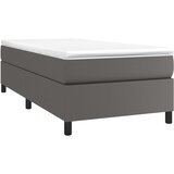  s oprugama i madracem sivi 90 x 200 cm od umjetne kože | shoptok.hr