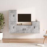  4-dijelni set TV ormarića siva boja betona drveni | Eponuda.com