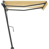  Tenda na ručno uvlačenje s LED svjetlima 300x250 cm žuto-bijela | shoptok.hr