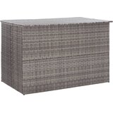 vidaXL vrtna škatla siva 150x100x100 cm poli ratan | Shoptok.si