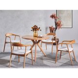Hanah home lindy - natural natural dining table & chairs set (4 pieces) | ePonuda.com