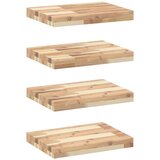 vidaXL Plutajuće police 4 kom 60x30x4 cm Neobrađeno puno drvo akacije - Prirodna 60 x 30 x 4 cm 4 1 | shoptok.hr