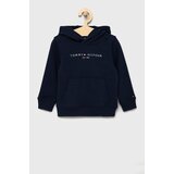 Tommy Hilfiger Dječja pamučna dukserica boja: siva, s kapuljačom | shoptok.hr