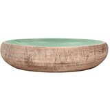 Nadgradni umivaonik zeleno-smeđi ovalni 59x40x15 cm keramički | shoptok.hr