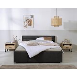 MID.YOU OBLAZINJENA POSTELJA 160 cm x 200 cm , les, kovina, umetna masa, tekstil antracit | Shoptok.si