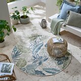 Flair Rugs Zelena/modra okrogla notranja in zunanja preproga ø 160 cm Bella Leaf – | Shoptok.si