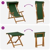  Ležaljka 4 pcs 3 Pozicija Čvrsto drvo eukaliptusa Zelena - Zelena 2x ležaljka + 2x podmetalo | shoptok.hr