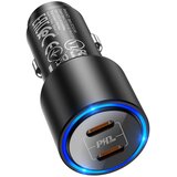 hoco. Avto polnilec (NZ3 Clear Way) - 2xUSB Type-C QC 3.0 PD 40W 3A - črn | Shoptok.si