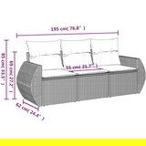 vidaXL 3-dijelni set vrtnih sofa od poliratana s jastucima bež | shoptok.hr