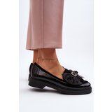 Laura Messi Women's Patent Loafers With Bow 2786 Black | shoptok.hr