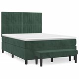  The Living Store Box spring postelja z vzmetnico temno zelen 140x190 cm žamet - Box Spring Postelja, (21493221) | Shoptok.si