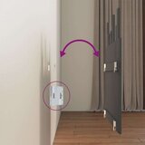  Stensko posteljno vzglavje sivo 82,5x3x80 cm trdna borovina, (20737530) | Shoptok.si