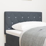 vidaXL Čelo postelje s kristalnim gumbi, temno sivo, 80 cm, žamet Cene
