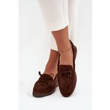 Boto Women's Flat Loafers with Laces Chocolate Zalina Cijene