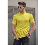 Madmext Mustard Knitwear Polo Men's T-Shirt 9289 Cene