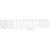 Vanjski kavez za pse od pocinčanog čelika 79,86 m² | shoptok.hr