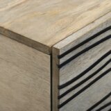 vidaXL Klubska miza Bela, Črna 80 x 50 x 40 cm trden mangov les | Shoptok.si