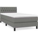  s oprugama i madracem tamnosivi 90 x 190 cm od tkanine | shoptok.hr