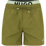 Hugo Kratke kopalne hlače 'FLEX' oliva / pastelno zelena / črna