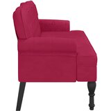 vidaXL Klupa s naslonom boja vina 119,5 x 64,5 x 75 cm baršunasta | shoptok.hr