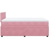 vidaXL Krevet s oprugama i madracem ružičasti 120 x 190 cm baršunasti | shoptok.hr