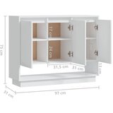  Komoda bijela 97 x 31 x 75 cm od konstruiranog drva | shoptok.hr
