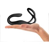 Rocks Off radio analni vibrator na baterije s prstenom za penis (crni) | shoptok.hr