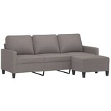  Trosjed s tabureom smeđesivi 180 cm od tkanine | shoptok.hr