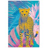  Slika - Exotic Leopard - Colorful Portrait of a Cheetah Against Tropical Leaves 40x60 Standard | shoptok.hr