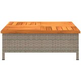  Pokrov za podstavek za senčnik siv 70x70x25 cm ratan in akacija | Shoptok.si