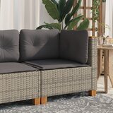  Kutna vrtna sofa od poliratana s jastucima siva | shoptok.hr