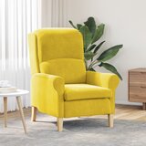 vidaXL Rumeni naslanjač Rumena Tkanina, les Standard Rumeni naslanjač | Shoptok.si