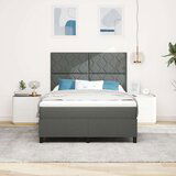 vidaXL box spring krevet s madracem tamno siva 160x200 cm tkanina | shoptok.hr