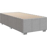 vidaXL Box spring postelja z vzmetnico svetlo siva 90x200 cm blago | Shoptok.si