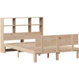 vidaXL Knjižna postelja brez vzmetnice 120x190 cm trdna borovina | Shoptok.si