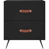  Noćni ormarići 2 kom crni 40 x 35 x 47,5 cm konstruirano drvo | shoptok.hr