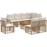 Zunanja garnitura za sedenje 9 pcs Naravna in krem bela, (5000269801) Slike