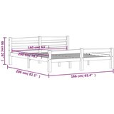  Posteljni okvir temno siv iz trdne borovine 160x200 cm | Shoptok.si