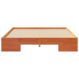  Krevet s daskama s pohranom Smeđa 135 x 190 cm Masivna borovina | shoptok.hr