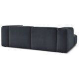 Bobochic Paris Temno modra kotna sedežna garnitura iz tkanine bouclé (levi kot) Zephyr – | Shoptok.si