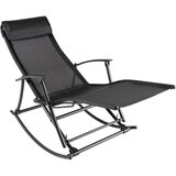 Maison Chic Vrtni gugalni stoli - Stol za vrt jeklo in tekstil črne barve JS253, (21878758) | Shoptok.si